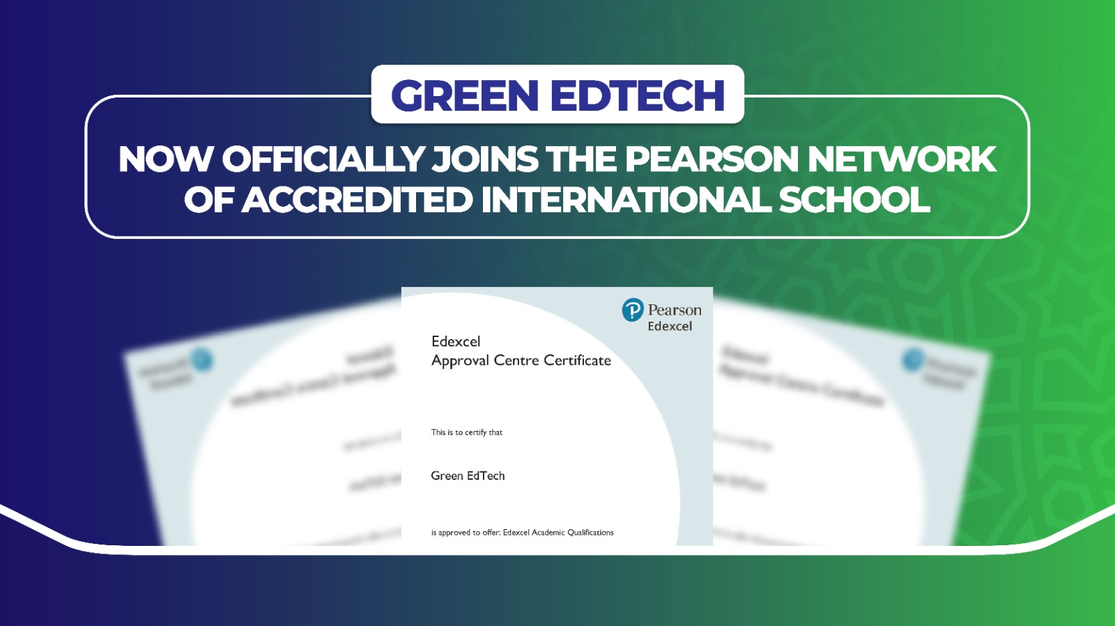 Green Edtech Now Officially Joins the Pearson Network of Accredited International Schools