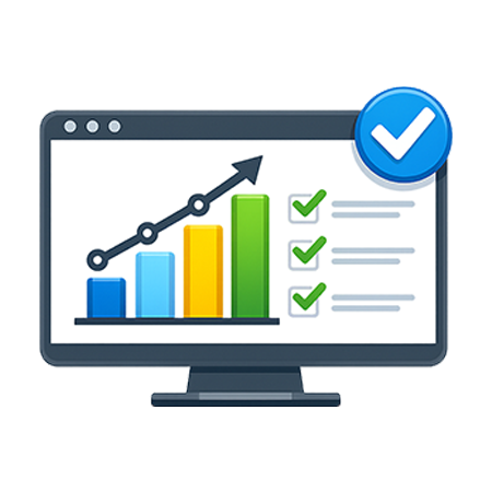 Track progress through our online portal